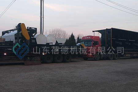 聊城洗砂厂带式压滤机卸货现场